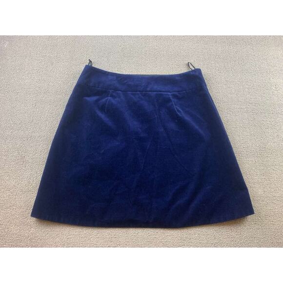 Sonia by Sonia Rykiel Womens Size 44 Blue Velvet A Line Mini Skirt Patch Pockets - Picture 1 of 7